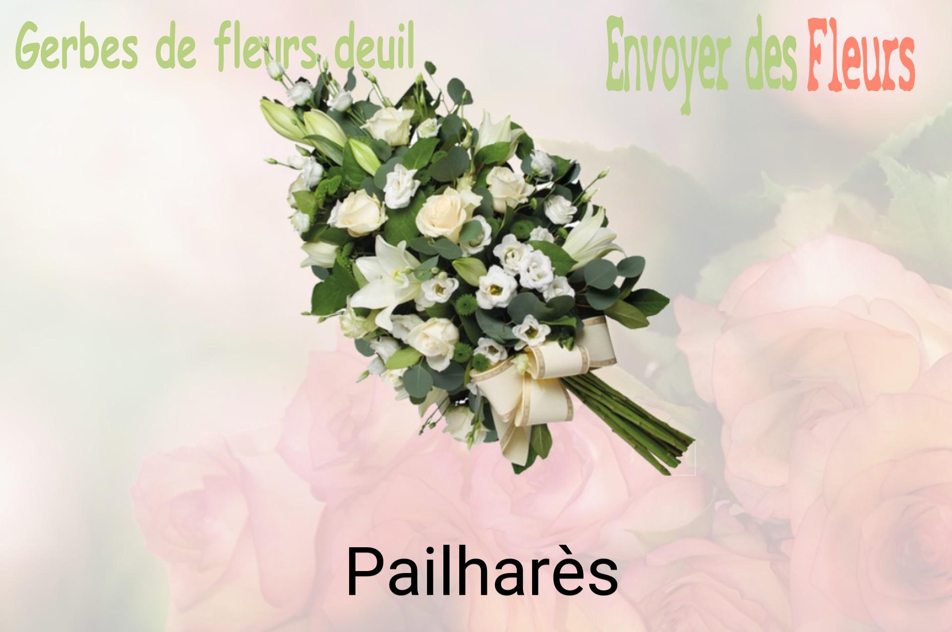 Gerbe de fleurs de deuil livrée à Pailharès